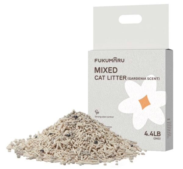 FUKUMARU Gardenia-Flavored Mixed Cat Litter  4*2 kg / 4.4 LB ( 4 Package ）