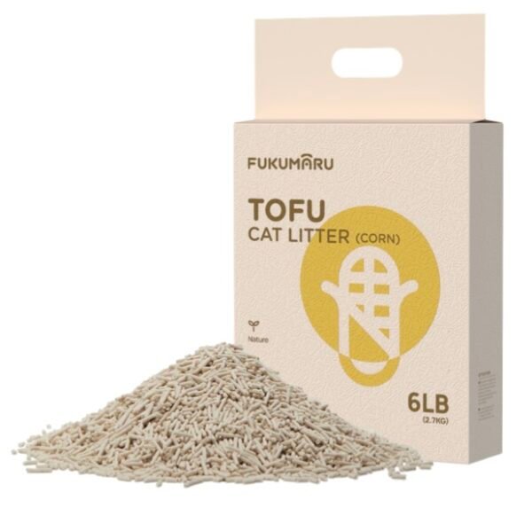 FUKUMARU Corn Tofu Cat Litter 4*2.7 kg/6 LB （4 Package）