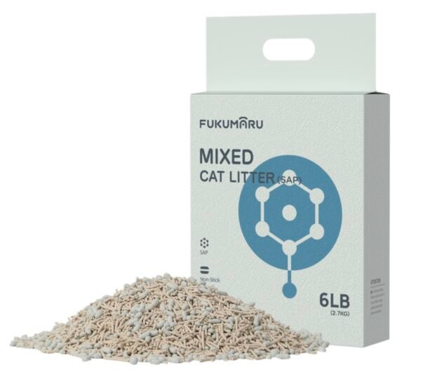 FUKUMARU Mixed Cat Litter (Polymer SAP)  4*2.7 kg/6 LB （4 Package）